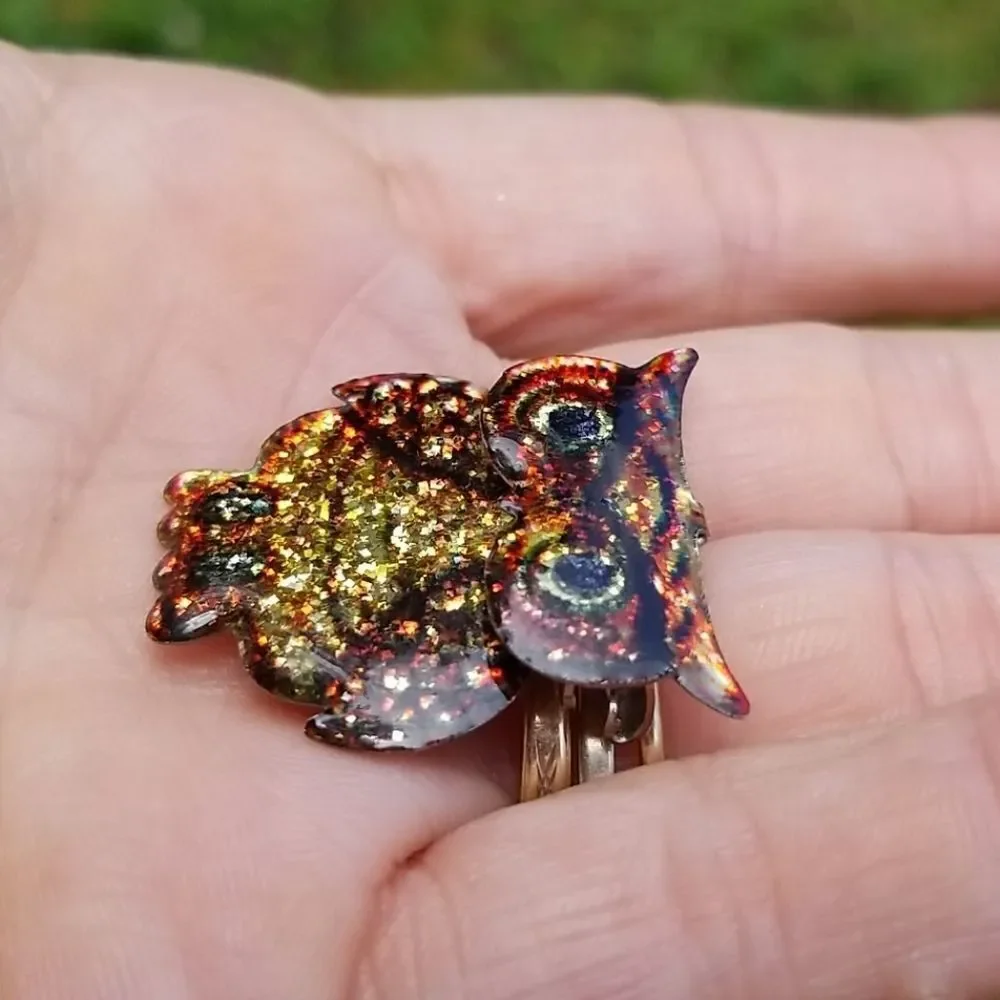 Vnt Glittery Owl